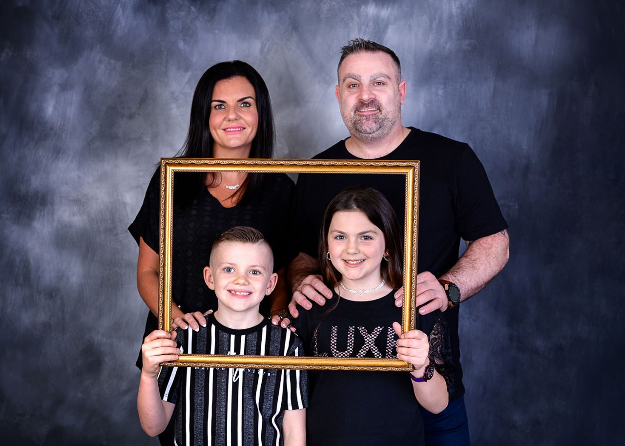 Family photography session of the Quigley family frame